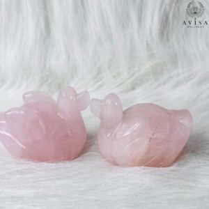 Rose Quartz Mandarin Ducks