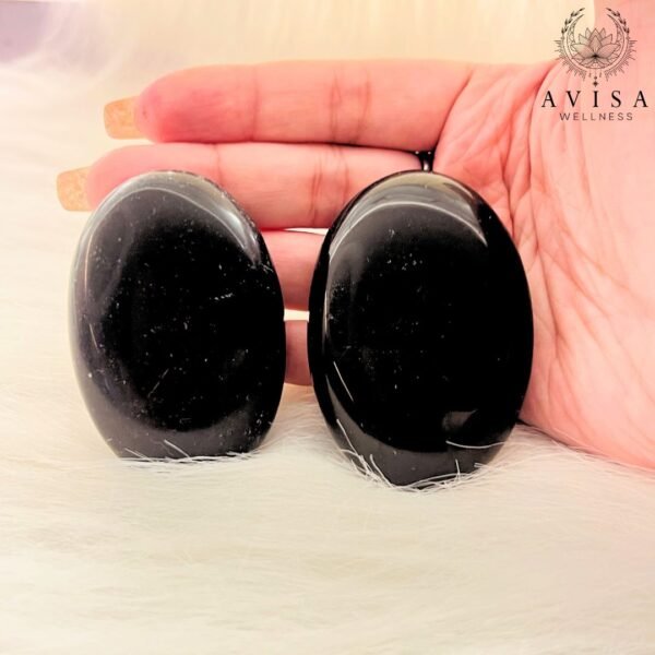 Black Tourmaline Palm Stone - Image 3