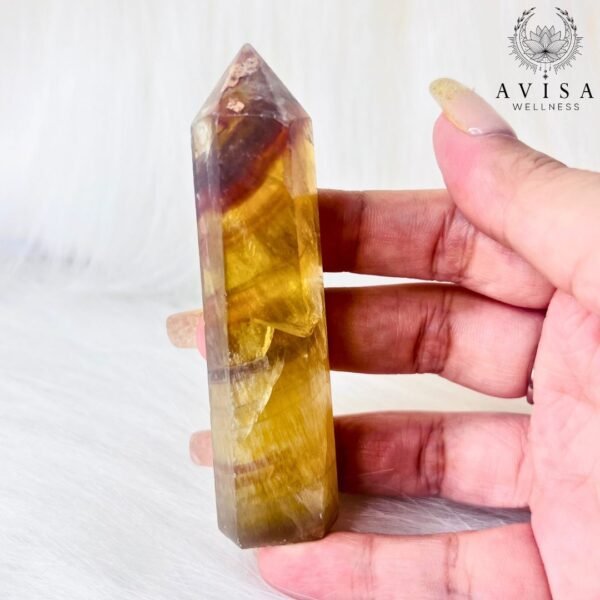 Yellow fluorite Wand