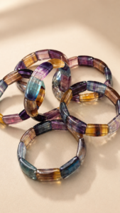 Buy Natural Multi-Color Fluorite Crystal Bracelet for Clarity & Focus | Avisa Wellness