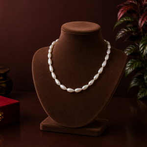 White Pearl Serenity Necklace – Symbol of Peace & Calmness ✨