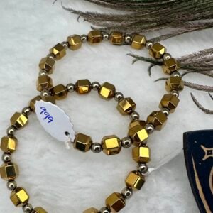 Coated Pyrite Bracelet