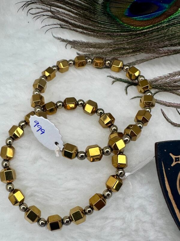 Coated Pyrite Bracelet
